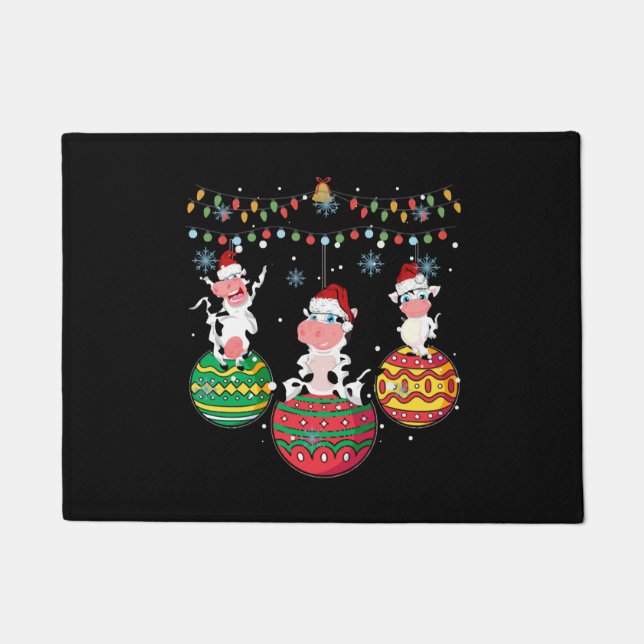 Baby Cow Weihnachten Fußmatte (Vorderseite)
