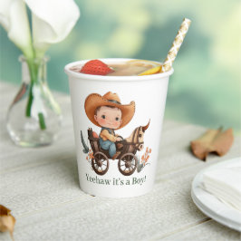 Baby Cowboy Baby Dusche Pappbecher