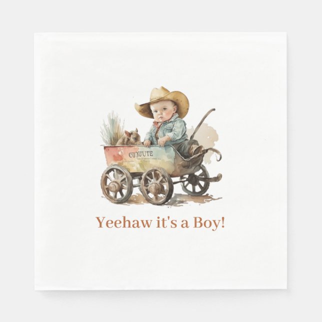 Baby Cowboy Baby Dusche Serviette (Vorderseite)