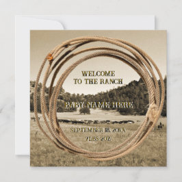 Baby Cowboy or Cowgirl Birth Announcement Ankündigung