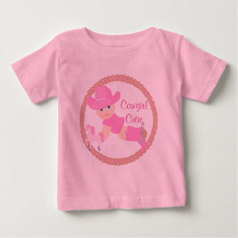 Baby Cowgirl Pink Hat Stiefel und Pferd T-shirt