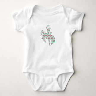 Baby Cowgirl Pink Turquoise Bronc Rodeo Aztec West Strampler