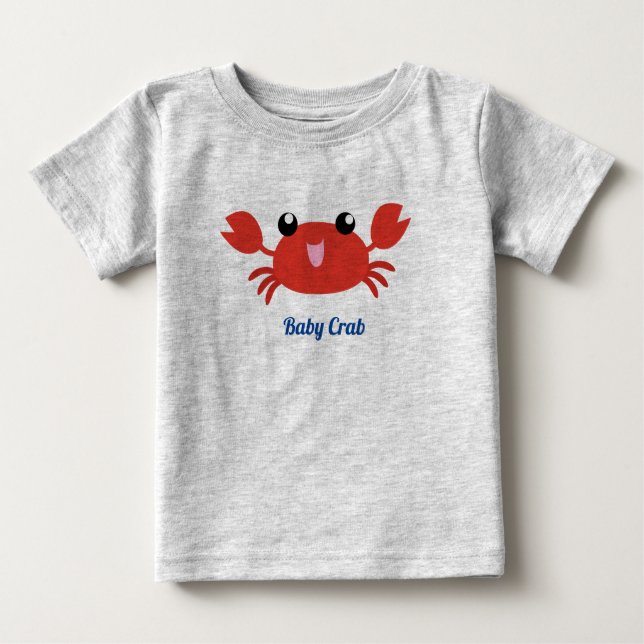 Baby Crab Niedlich Baby T-shirt (Vorderseite)