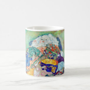 Baby Cradle Malerei von Gustav Klimt Kaffeetasse