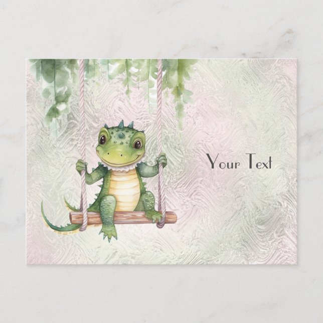 Baby Crocodile Postcard Postkarte (Vorderseite)