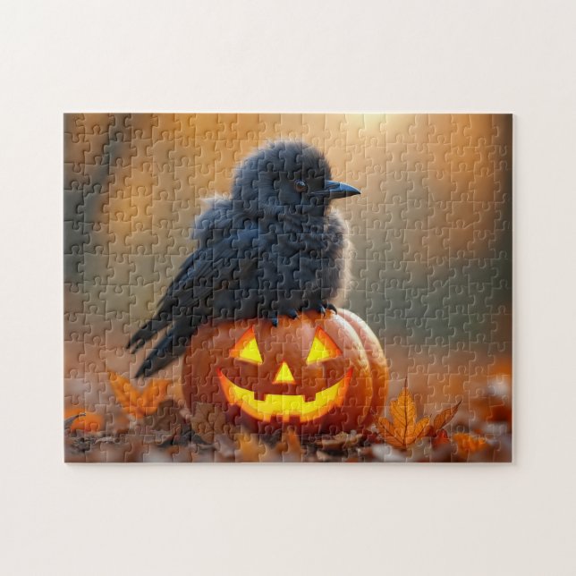 Baby Crow und der Jack-O-Lantern Puzzle (Horizontal)