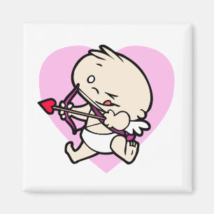 Baby Cupid auf Liebe-Quadrat-Magnete Magnet