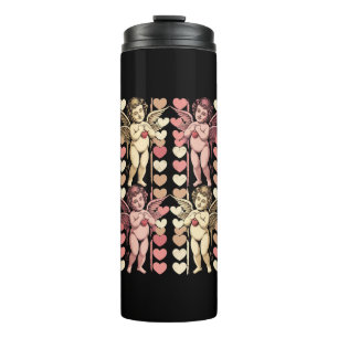 Baby Cupid Coquette bow Retro Valentinstag Thermosbecher