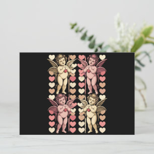 Baby Cupid Kokette Bogen Retro Valentinstag Einladung