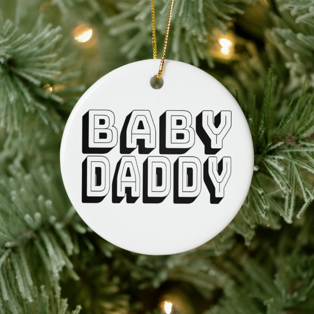 Baby Daddy Keramik Ornament (Baum)