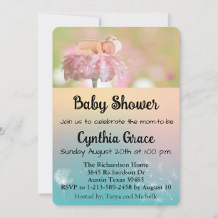 Baby, Daisis und Landelion Feiertagskarte