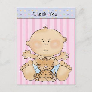 Baby Danke Cartoon Postcard Postkarte