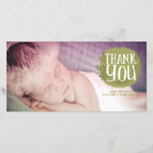 Baby danken Ihnen Natur, Foto-Karten zu überlagern Dankeskarte