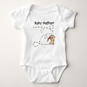 Baby, das auf Weihnachtsmorgen läuft Baby Strampler