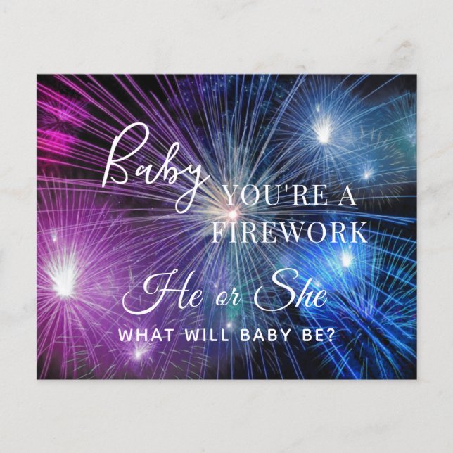 Baby, das du ein Feuerwerk bist, blau pinkfarbenes (Vorderseite)