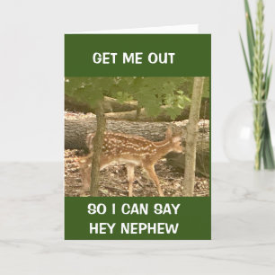 **BABY DEAR** SAGT GLÜCKLICH GEBURTSTAG NEPHEW KARTE