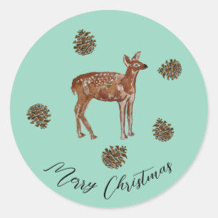 Baby Death Weihnachtskronensticker Runder Aufkleber