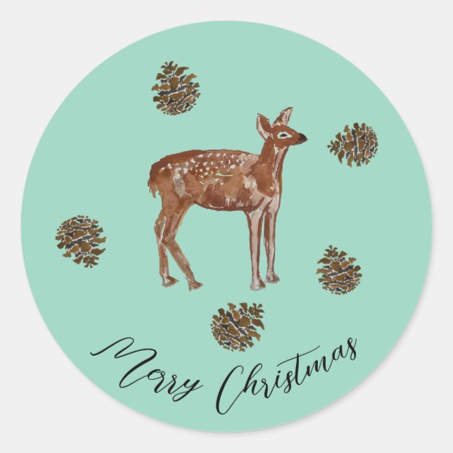 Baby Death Weihnachtskronensticker Runder Aufkleber (Vorderseite)