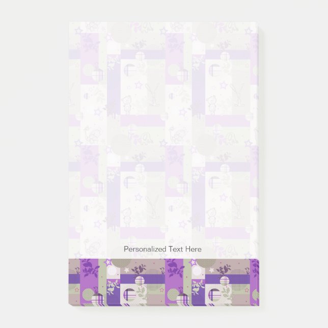 Baby-Decke Muster Post-it Klebezettel (Vorderseite)