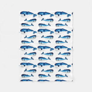 Baby-Decke - Wasser-Farbblauwal Fleecedecke