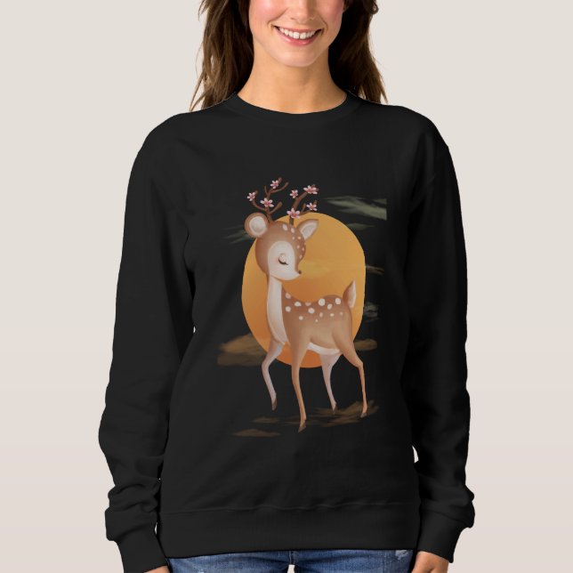 Baby Deer Adorable Fawns For Youth and Adult Sweatshirt (Vorderseite)