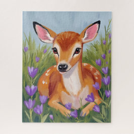 Baby Deer Fawn Animal Painting Puzzle