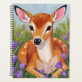 Baby Deer Fawn Animal Watercolor Painting Planer