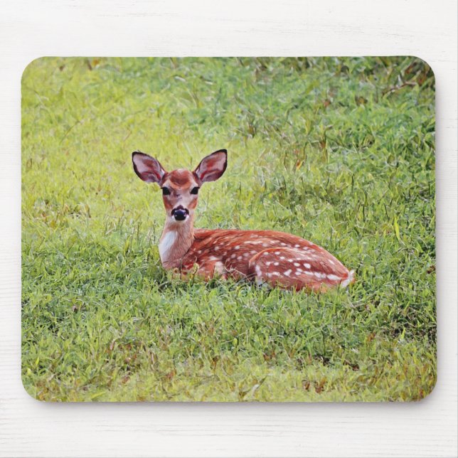 Baby Deer Fawn Art Mouse Pad Mousepad (Vorne)
