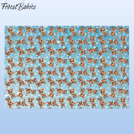 Baby Deer, Fawn, Doe, Rentier 🦌 Blau, Schneeflock Seidenpapier