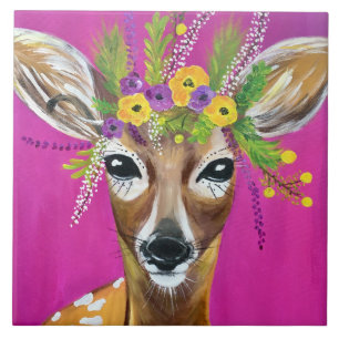 Baby Deer Keramik Tile Fliese