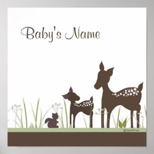Baby Deer Personalisiert Poster