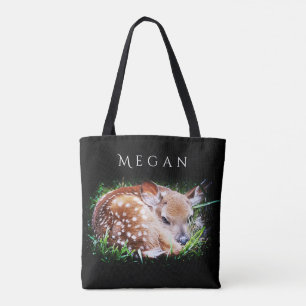 Baby Deer Personalisierter Individuelle Name Black