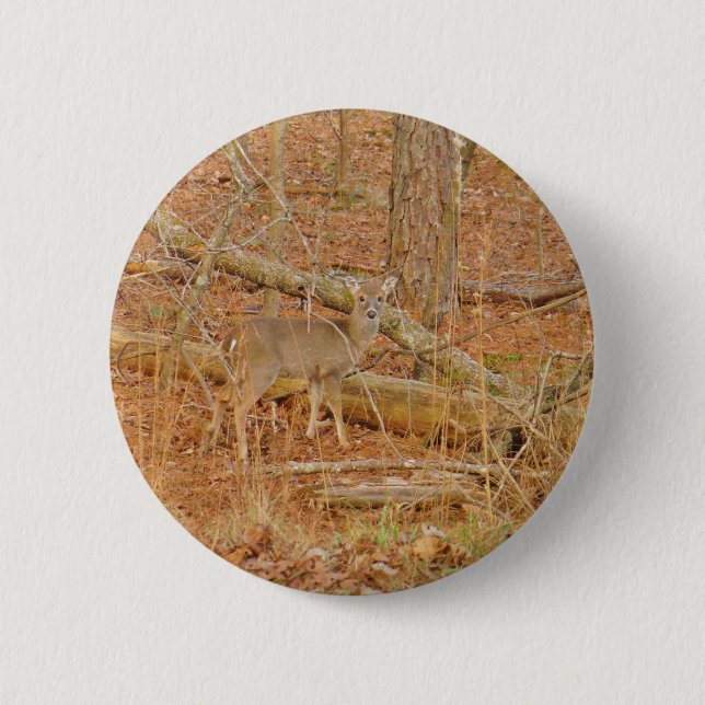 Baby Deer's Erster Winter Button (Vorderseite)
