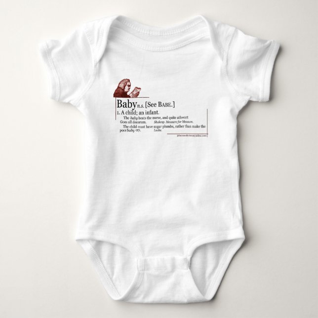 "Baby-" Definition Onsie Baby Strampler (Vorderseite)
