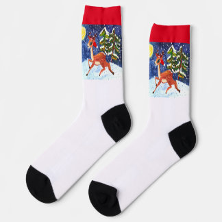 Baby Dei in Weihnachtsmannmütze Crew Socken