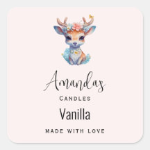 Baby Dei mit Antlern und Blume Candle Business