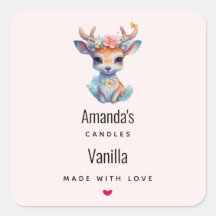 Baby Dei mit Antlern und Blume Candle Business