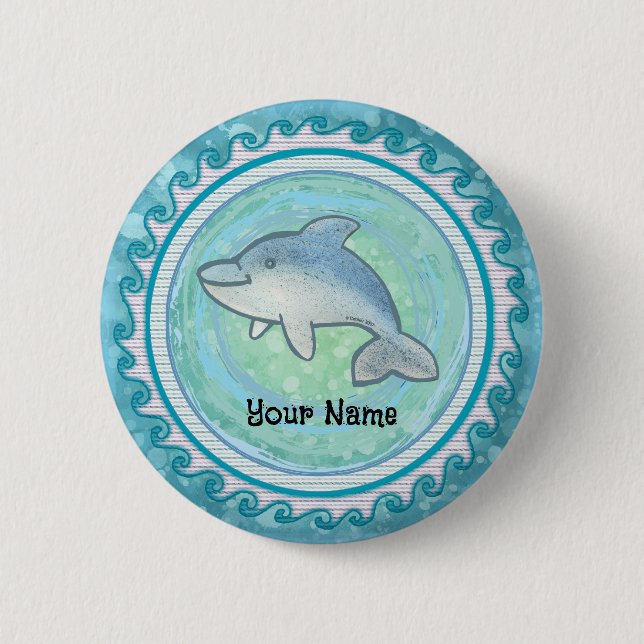 Baby-Delfin Button (Vorderseite)