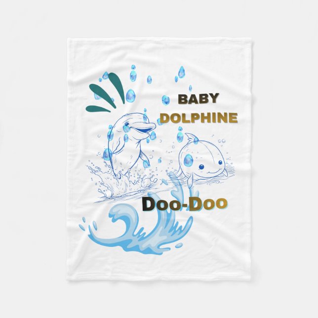 Baby-Delfin Fleecedecke (Vorderseite)
