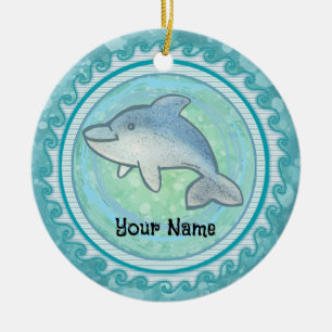 Baby-Delfin Keramik Ornament