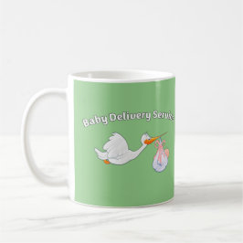 Baby Delivery Service Funny Midwife Stork Baby Kaffeetasse