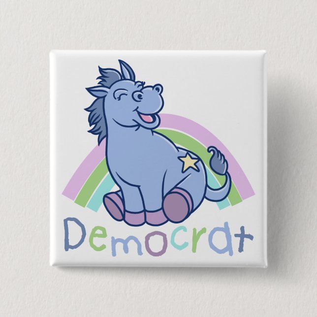 Baby-Demokrat-Esel Button (Vorderseite)