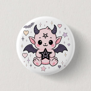 Baby Devil - Kawaii Pastel Goth Demon Button
