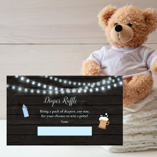 Baby Diaper Raffle Baby Brewing Blue Baby Dusche Begleitkarte