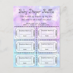 Baby Diaper Raffle (Junge oder Mädchen) Tickets Postkarte