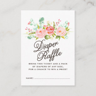 Baby Diaper Raffle Ticket Begleitkarte