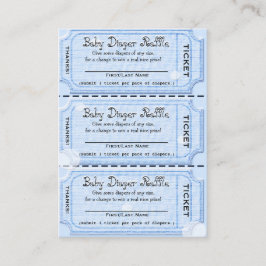 Baby Diaper Raffles Tickets Blue Begleitkarte