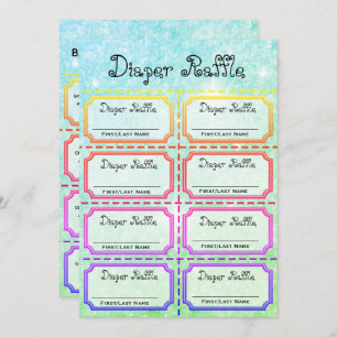 Baby Diaper Raffles Tickets Einladung