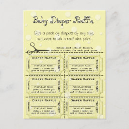 Baby Diaper Raffles Tickets Postkarte