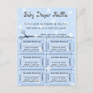 Baby Diaper Raffles Tickets Postkarte